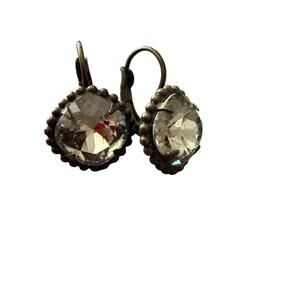 Sorrelli Clear Crystal Brass Tone Dangle Earrings